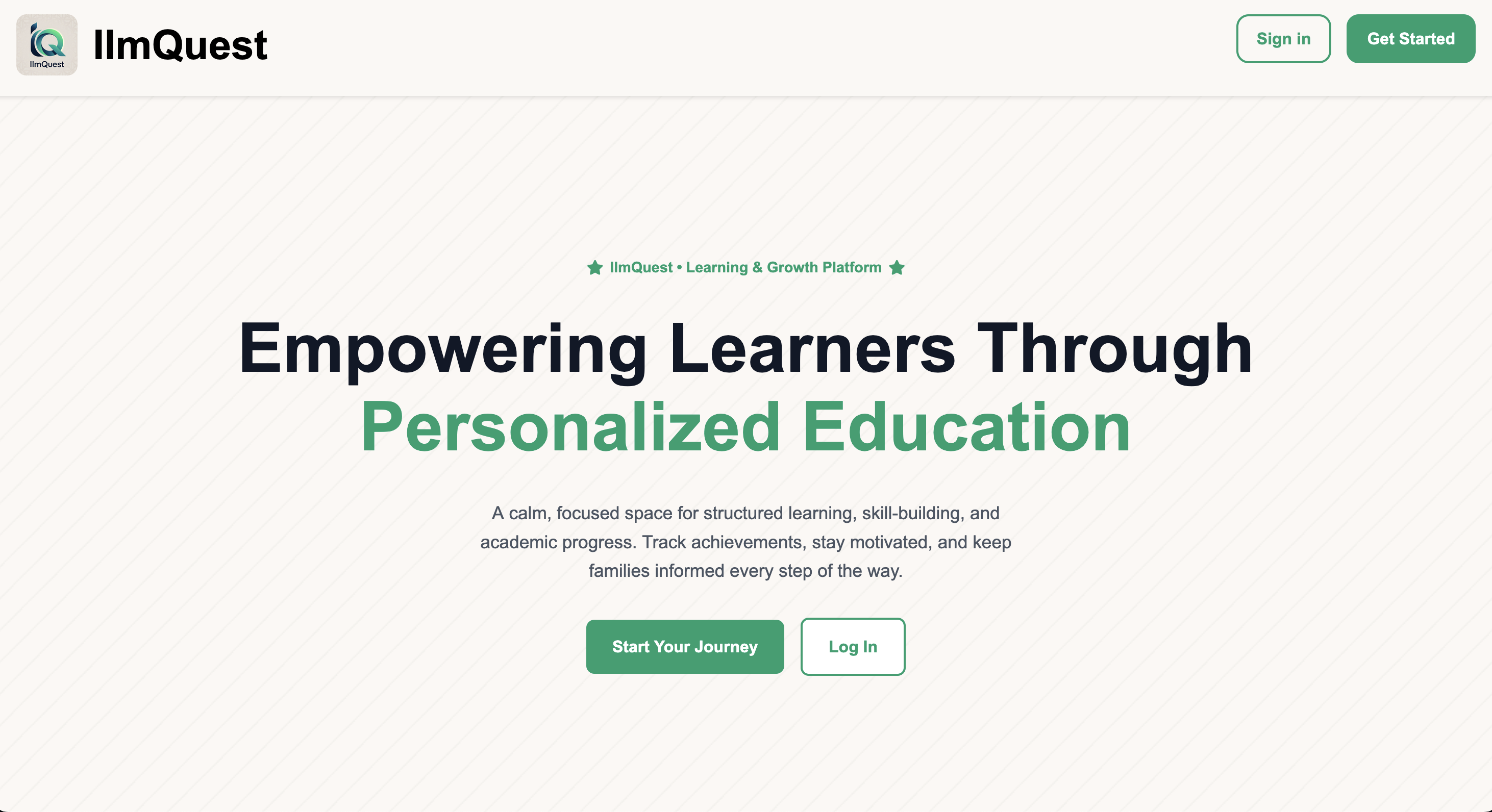 IlmQuest Dashboard interface showing data visualization